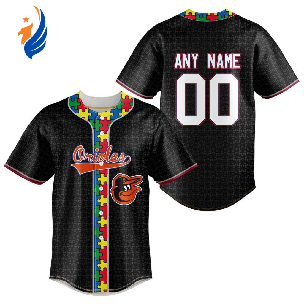 MLB Baltimore Orioles Specialized Baseball Jersey Fearless Aganst Autism Gift for Men Women MLB Baltimore Orioles Specialized Baseball Jersey Fearless Aganst Autism Gift for Men Women