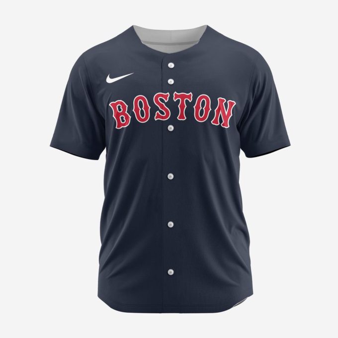 MLB Boston Red Sox Personalized Alternate 02 Baseball Jersey