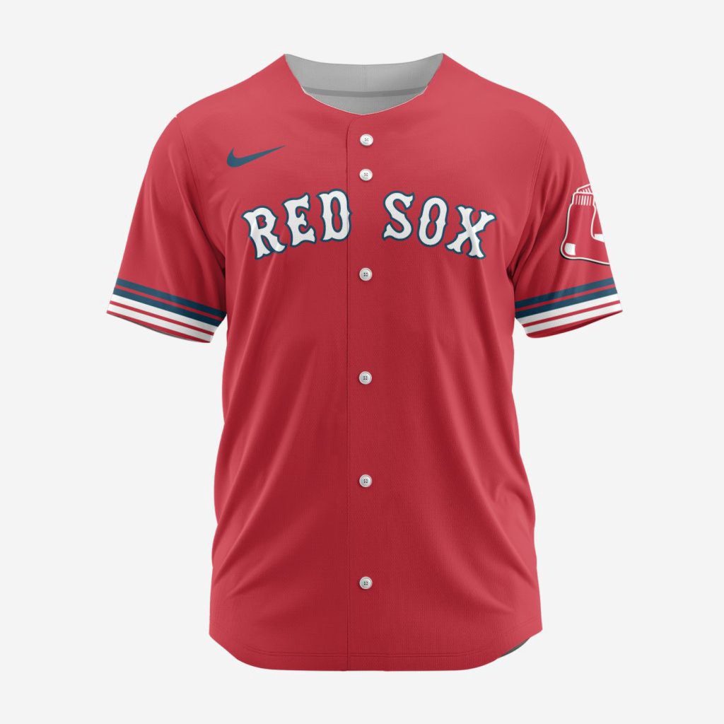 MLB Boston Red Sox Personalized Alternate Design Concept Baseball Jersey 2402 MLB Boston Red Sox Personalized Alternate Design Concept Baseball Jersey 2402