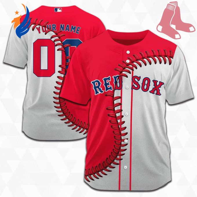 MLB Boston Red Sox Personalized Mix Baseball Jersey Gift for Men Women