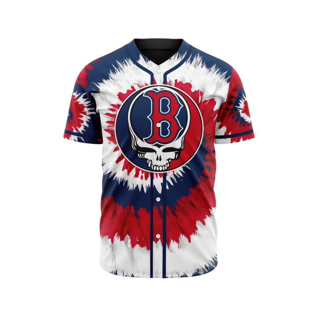 MLB Boston Red Sox Special Grateful Dead Design Baseball Jersey Gift for Men Women MLB Boston Red Sox Special Grateful Dead Design Baseball Jersey Gift for Men Women