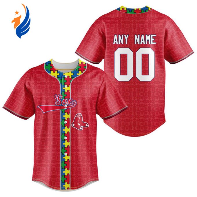 MLB Boston Red Sox Specialized Baseball Jersey Fearless Aganst Autism Gift for Men Women MLB Boston Red Sox Specialized Baseball Jersey Fearless Aganst Autism Gift for Men Women