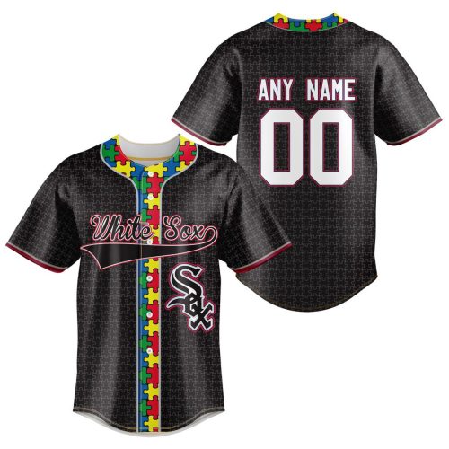 MLB Chicago White Sox Specialized Baseball Jersey Fearless Aganst Autism Gift for Men Women