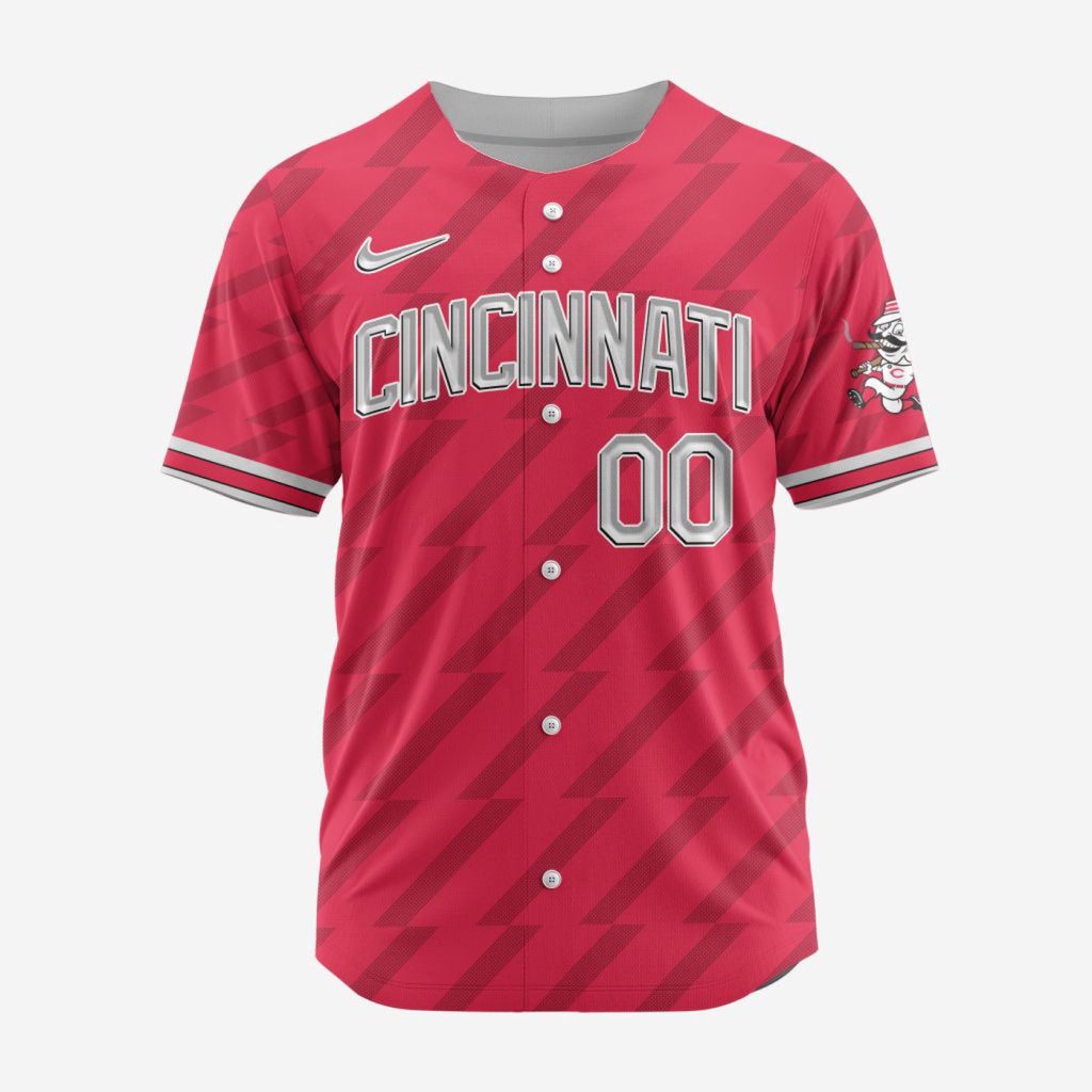 MLB Cincinnati Reds Personalized Alternate Design Concept Baseball Jersey 2404 MLB Cincinnati Reds Personalized Alternate Design Concept Baseball Jersey 2404