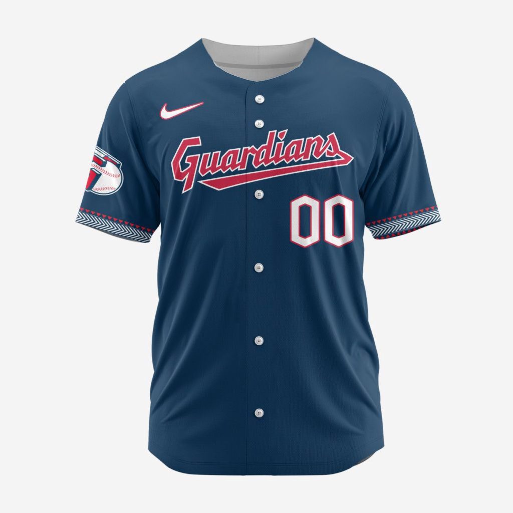 MLB Cleveland Guardians Personalized Alternate Design Concept Baseball Jersey 2402 MLB Cleveland Guardians Personalized Alternate Design Concept Baseball Jersey 2402