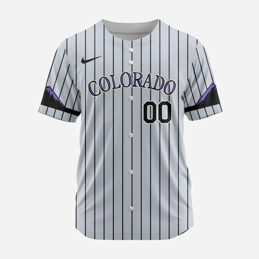 MLB Colorado Rockies Personalized Alternate Design Concept Baseball Jersey 2402 MLB Colorado Rockies Personalized Alternate Design Concept Baseball Jersey 2402