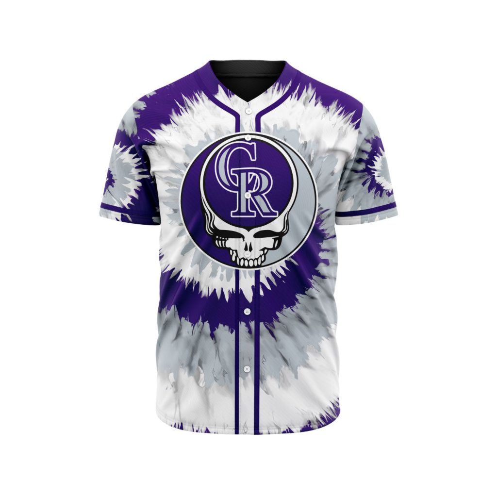 MLB Colorado Rockies Special Grateful Dead Design Baseball Jersey Gift for Men Women MLB Colorado Rockies Special Grateful Dead Design Baseball Jersey Gift for Men Women