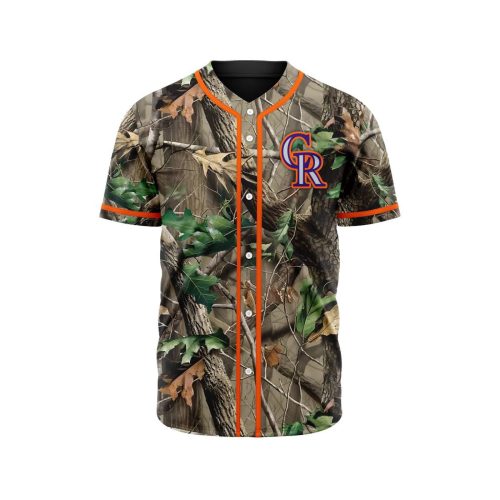 MLB Colorado Rockies Special Realtree Camo Hunting Baseball Jersey Gift for Men Women