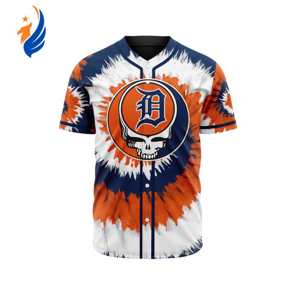 MLB Detroit Tigers Special Grateful Dead Design Baseball Jersey Gift for Men Women MLB Detroit Tigers Special Grateful Dead Design Baseball Jersey Gift for Men Women