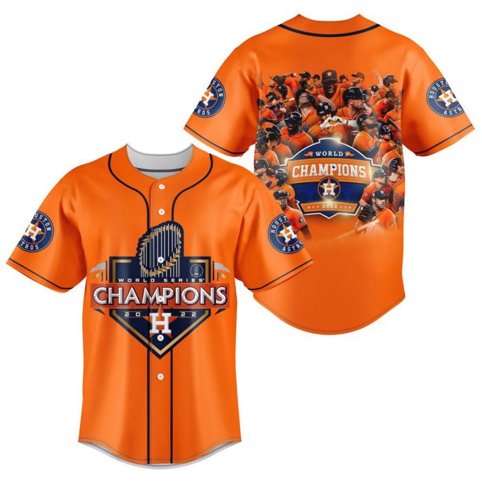 MLB Houston Astros 2022 World Series Champions Baseball Jersey
