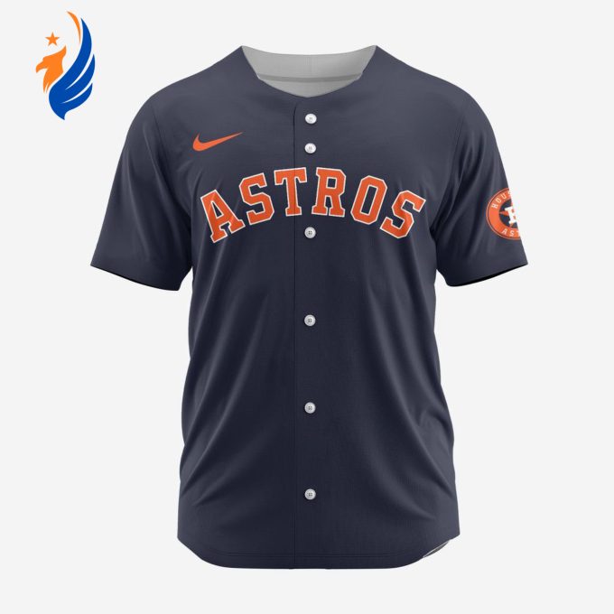 MLB Houston Astros Personalized Alternate 02 Baseball Jersey