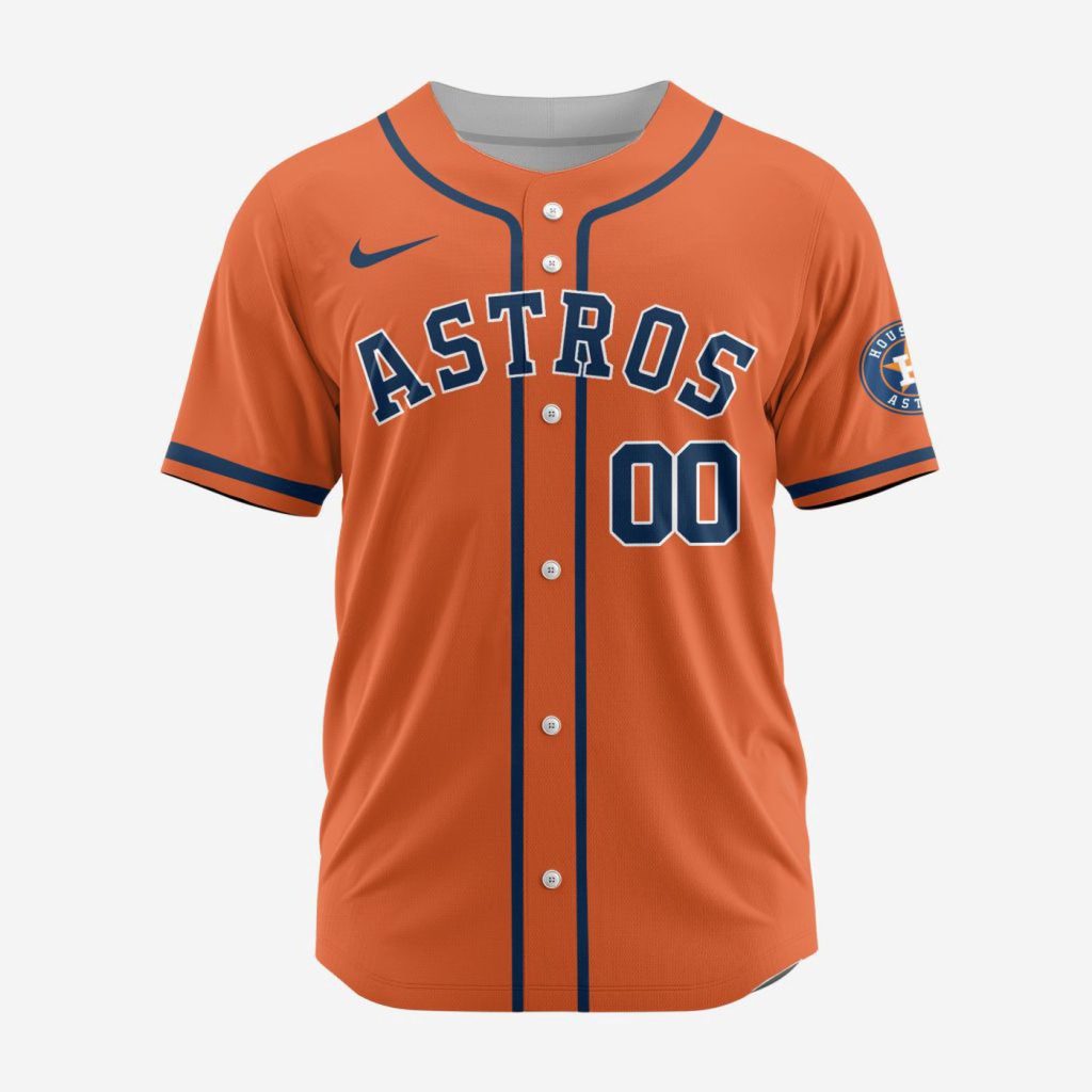 MLB Houston Astros Personalized Alternate Baseball Jersey MLB Houston Astros Personalized Alternate Baseball Jersey