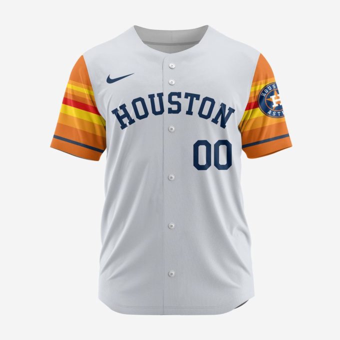 MLB Houston Astros Personalized Alternate Design Concept Baseball Jersey 2402