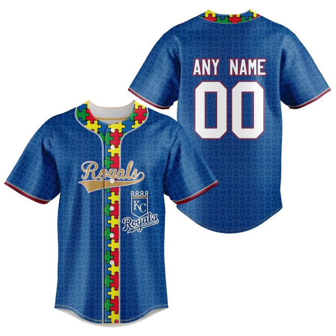 MLB Kansas City Royals Specialized Baseball Jersey Fearless Aganst Autism Gift for Men Women
