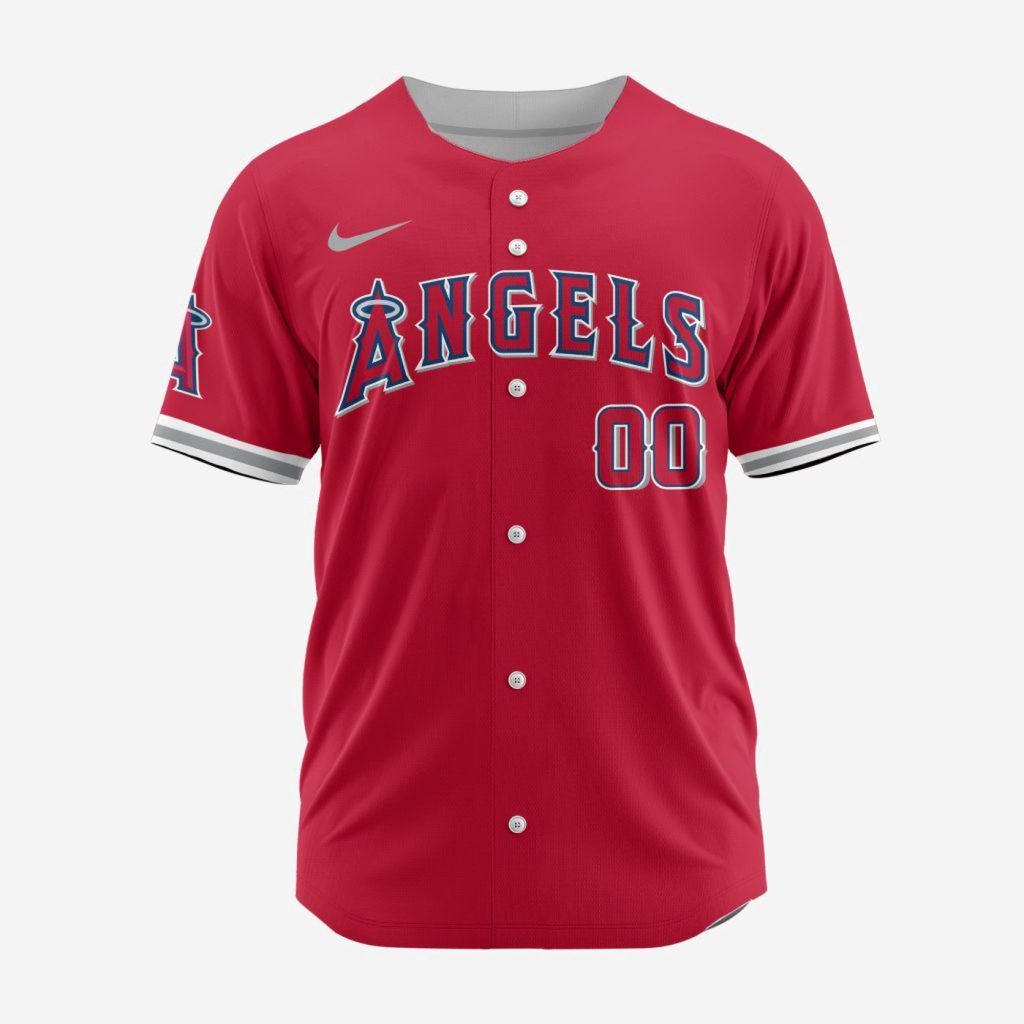 MLB Los Angeles Angels Personalized Alternate Baseball Jersey MLB Los Angeles Angels Personalized Alternate Baseball Jersey