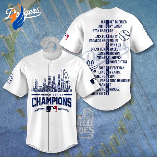 MLB Los Angeles Dodgers 2024 World Series Champions Design Baseball Jersey Gift for Men Women