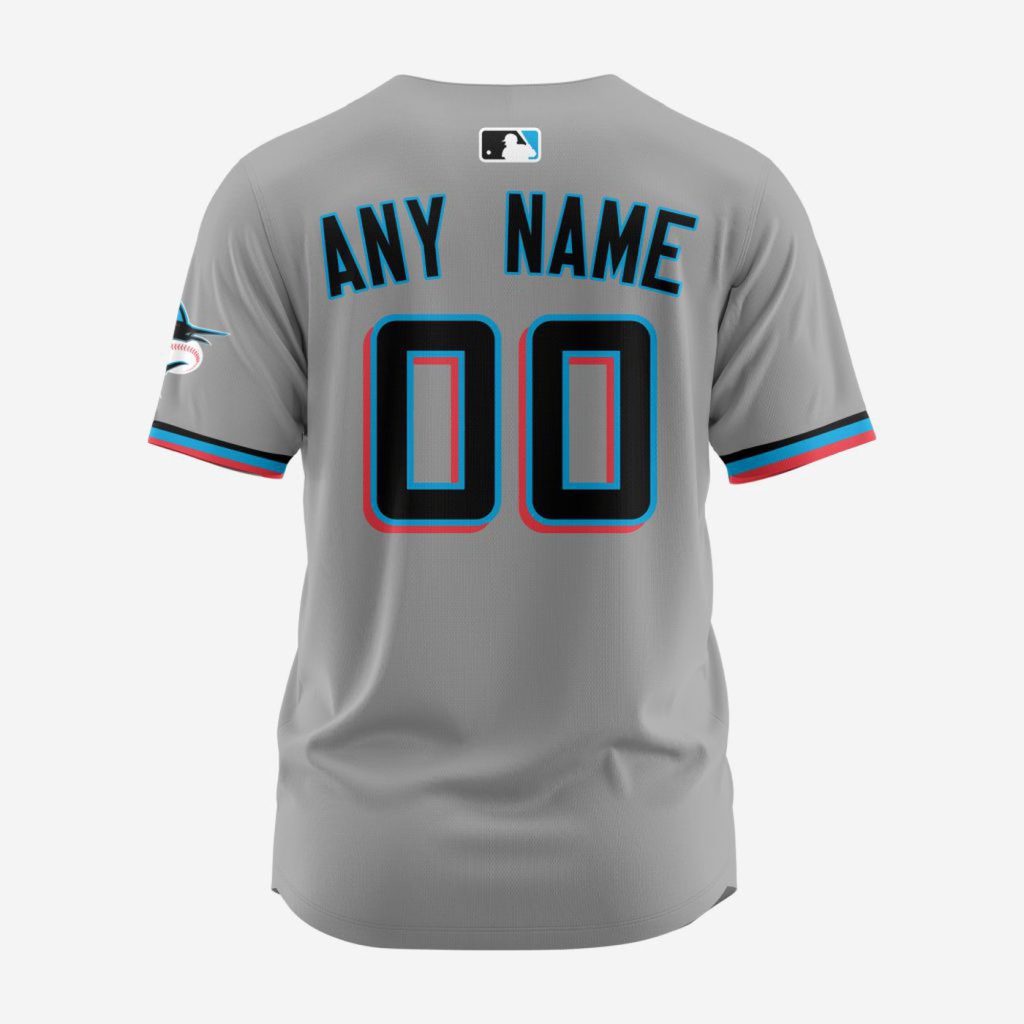 MLB Miami Marlins Personalized 2024 Road Baseball Jersey MLB Miami Marlins Personalized 2024 Road Baseball Jersey