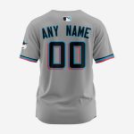 MLB Miami Marlins Personalized 2024 Road Baseball Jersey