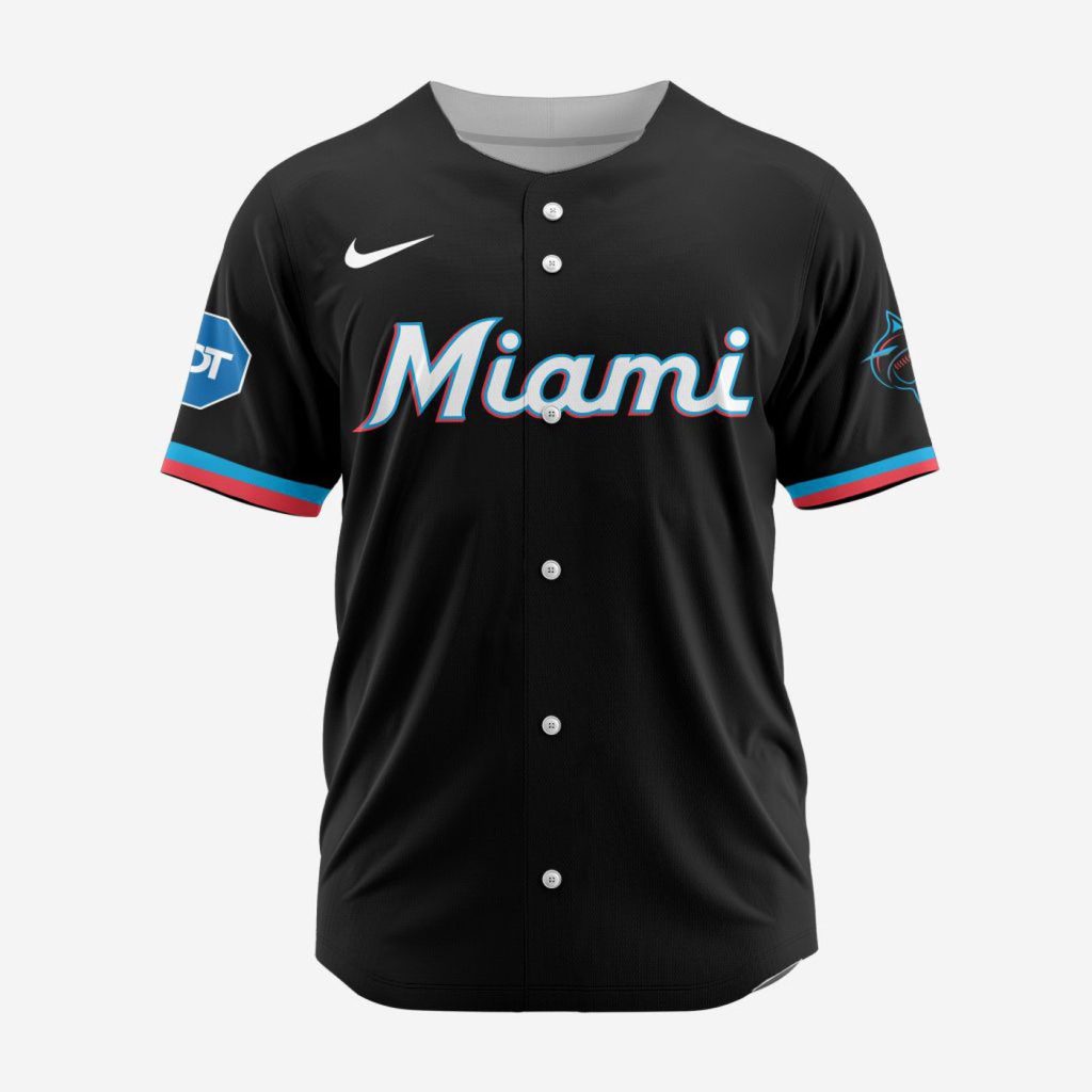 MLB Miami Marlins Personalized Alternate Baseball Jersey MLB Miami Marlins Personalized Alternate Baseball Jersey