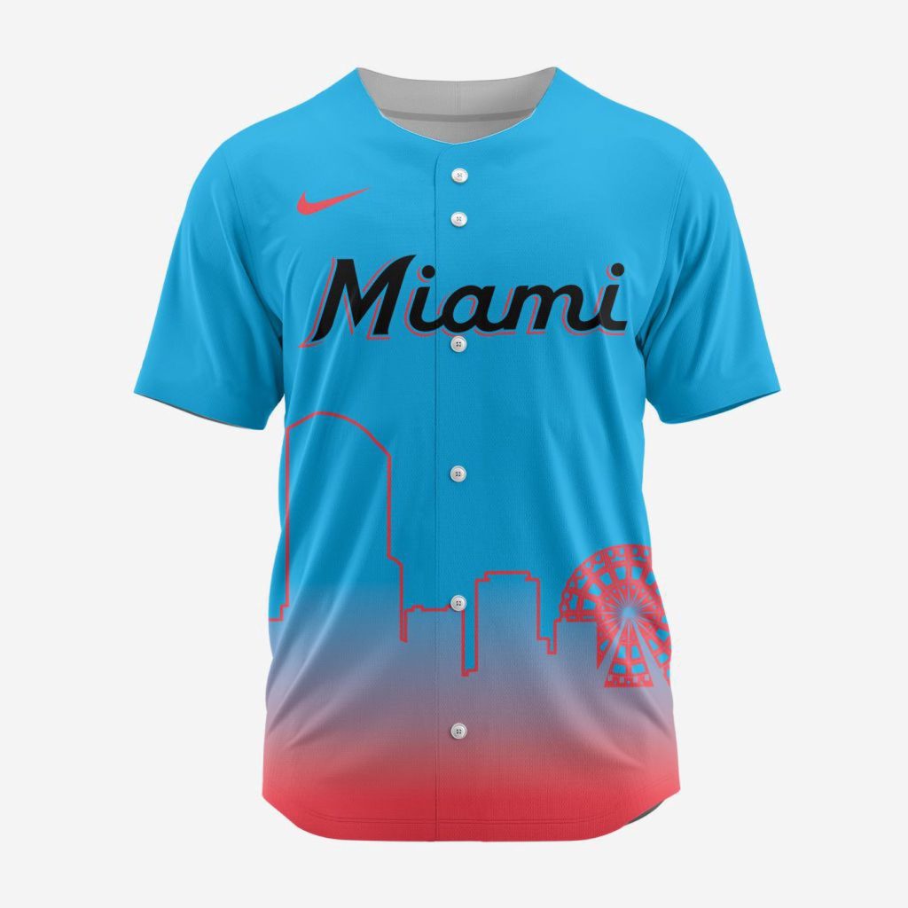 MLB Miami Marlins Special City Edition Concept Baseball Jersey Gift for Men Women MLB Miami Marlins Special City Edition Concept Baseball Jersey Gift for Men Women