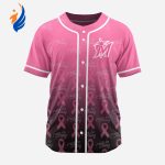 MLB Miami Marlins Special Pink Design Fight Breast Cancer Baseball Jersey Gift for Men Women