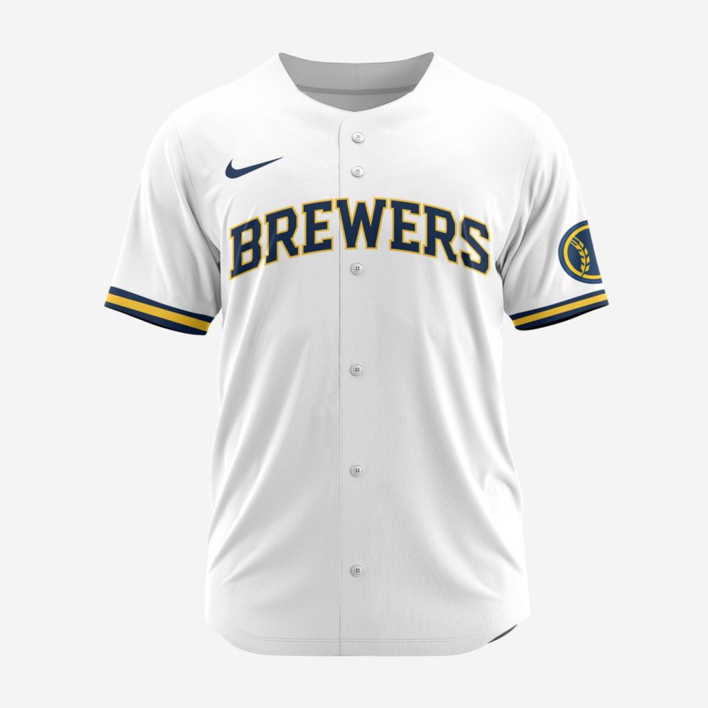 MLB Milwaukee Brewers Personalized 2024 Home Baseball Jersey MLB Milwaukee Brewers Personalized 2024 Home Baseball Jersey