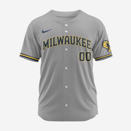 MLB Milwaukee Brewers Personalized 2024 Road Baseball Jersey