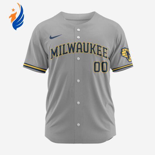 MLB Milwaukee Brewers Personalized 2024 Road Baseball Jersey