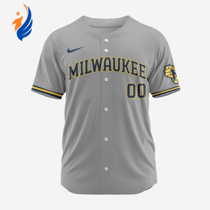 MLB Milwaukee Brewers Personalized 2024 Road Baseball Jersey