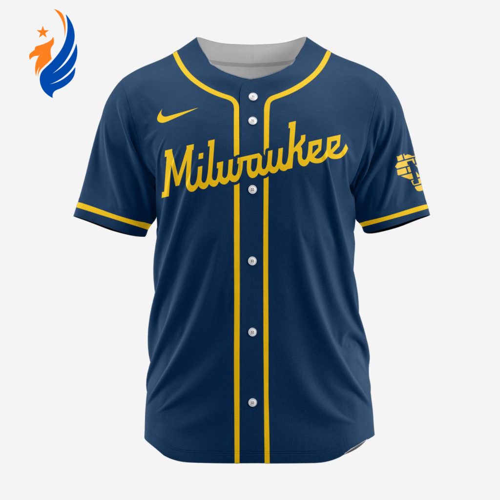 MLB Milwaukee Brewers Personalized Alternate 02 Baseball Jersey MLB Milwaukee Brewers Personalized Alternate 02 Baseball Jersey