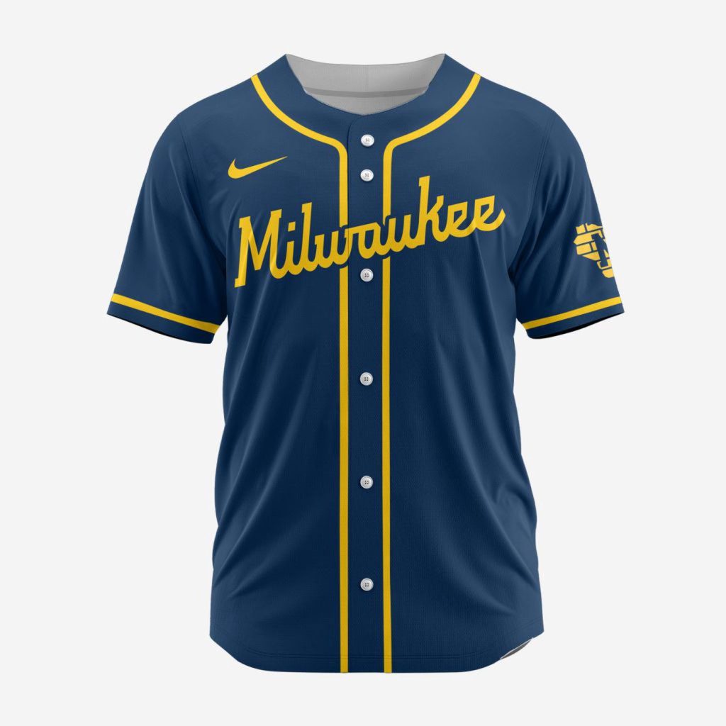 MLB Milwaukee Brewers Personalized Alternate 02 Baseball Jersey MLB Milwaukee Brewers Personalized Alternate 02 Baseball Jersey