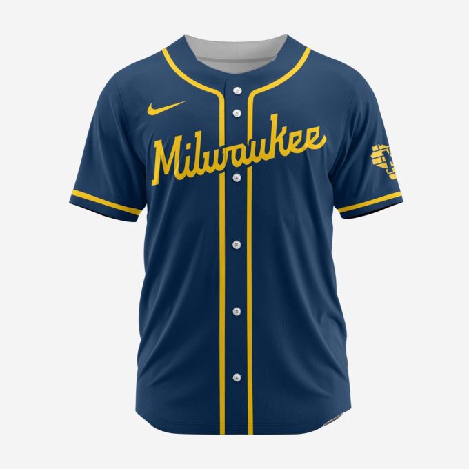 MLB Milwaukee Brewers Personalized Alternate 02 Baseball Jersey