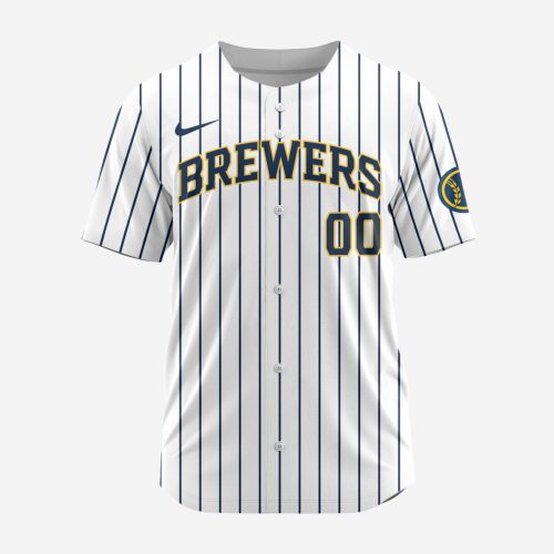 MLB Milwaukee Brewers Personalized Alternate Baseball Jersey