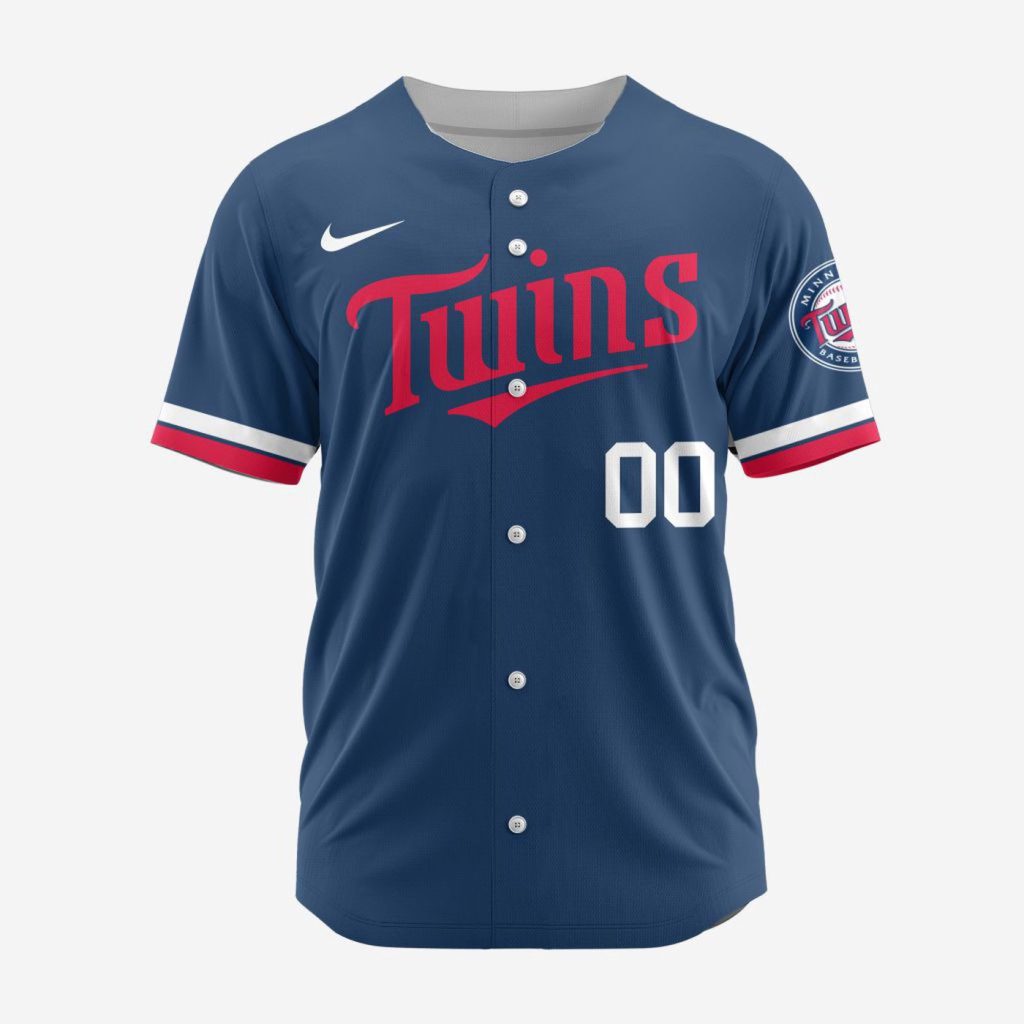MLB Minnesota Twins Personalized Alternate Design Concept Baseball Jersey 2402 MLB Minnesota Twins Personalized Alternate Design Concept Baseball Jersey 2402