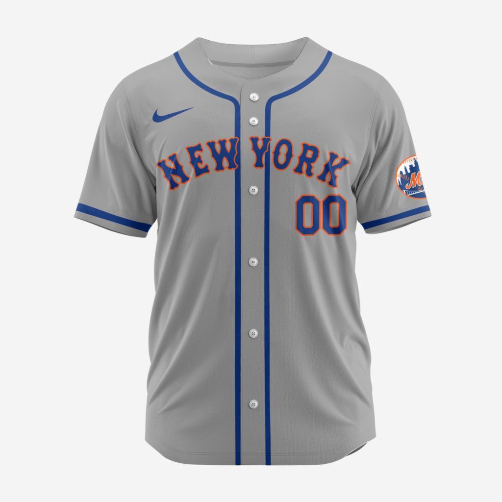 MLB New York Mets Personalized 2024 Road Baseball Jersey MLB New York Mets Personalized 2024 Road Baseball Jersey
