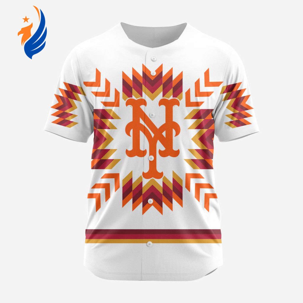 MLB New York Mets Special Native Design Baseball Jersey Gift for Men Women MLB New York Mets Special Native Design Baseball Jersey Gift for Men Women