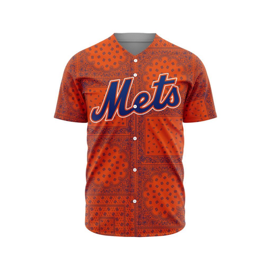 MLB New York Mets Special Paisley Design Baseball Jersey Gift for Men Women MLB New York Mets Special Paisley Design Baseball Jersey Gift for Men Women