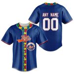 MLB New York Mets Specialized Baseball Jersey Fearless Aganst Autism Gift for Men Women MLB New York Mets Specialized Baseball Jersey Fearless Aganst Autism Gift for Men Women
