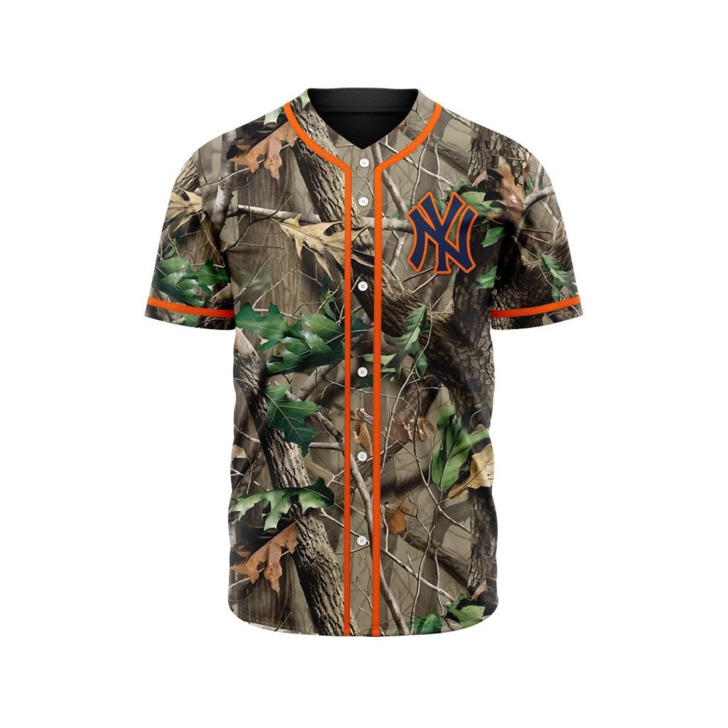 MLB New York Yankees Special Realtree Camo Hunting Baseball Jersey Gift for Men Women MLB New York Yankees Special Realtree Camo Hunting Baseball Jersey Gift for Men Women