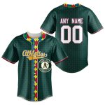 MLB Oakland Athletics Mix Grateful Dead | Specialized Baseball Jersey Fearless Aganst Autism Gift for Men Women MLB Oakland Athletics Mix Grateful Dead | Specialized Baseball Jersey Fearless Aganst Autism Gift for Men Women