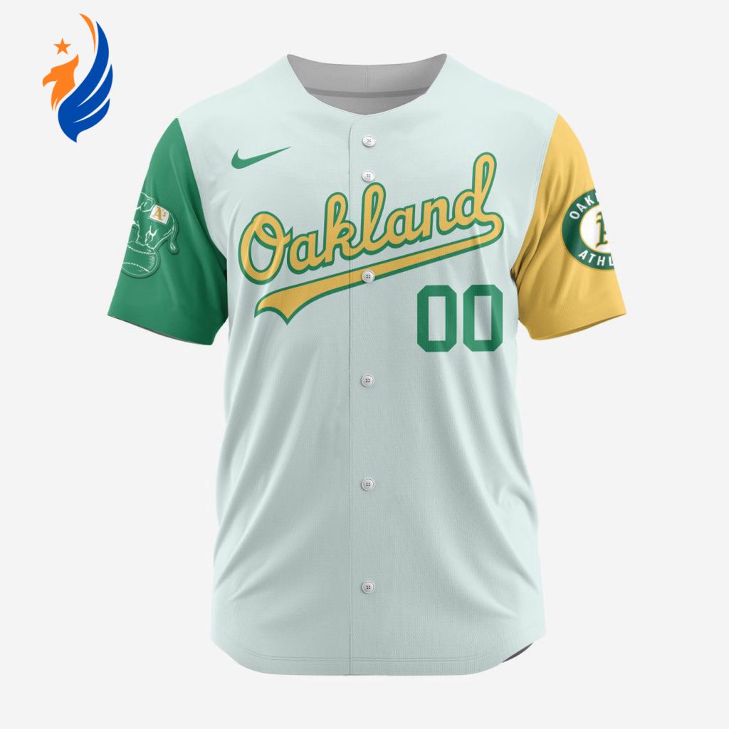 MLB Oakland Athletics Personalized Alternate Design Concept Baseball Jersey 2402 MLB Oakland Athletics Personalized Alternate Design Concept Baseball Jersey 2402