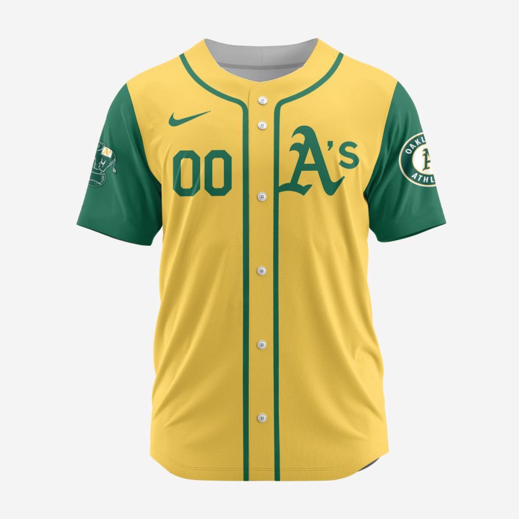 MLB Oakland Athletics Personalized Alternate Design Concept Baseball Jersey 2403 MLB Oakland Athletics Personalized Alternate Design Concept Baseball Jersey 2403