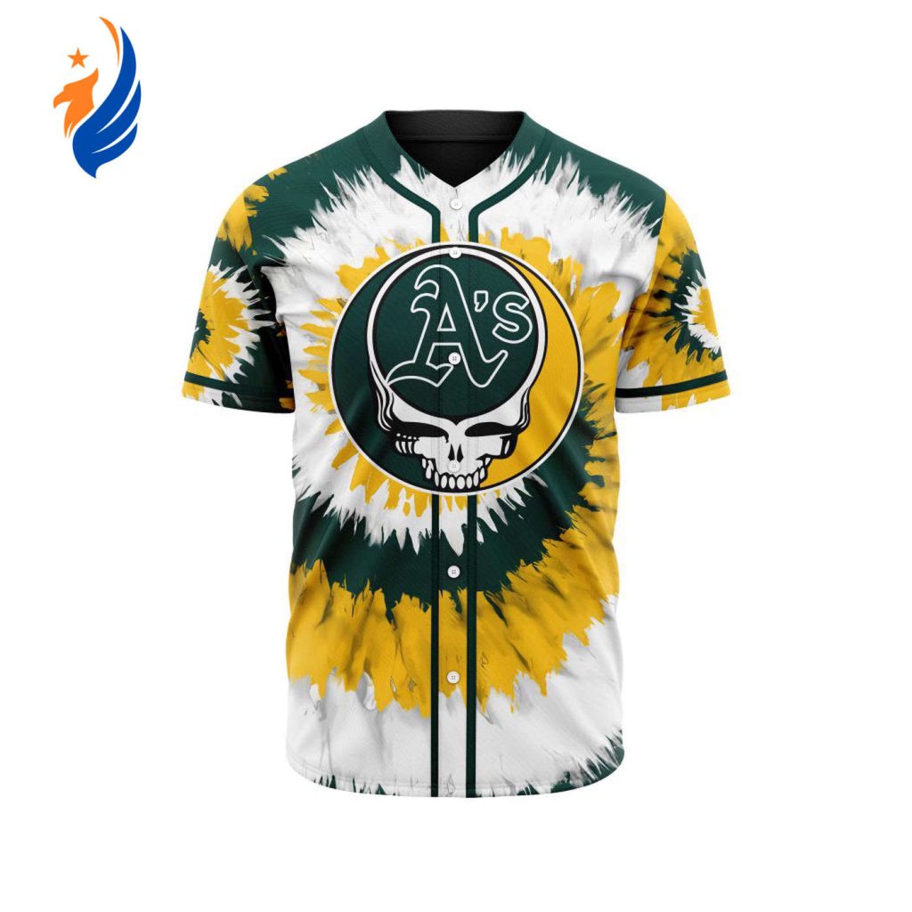MLB Oakland Athletics Special Grateful Dead Design Baseball Jersey Gift for Men Women MLB Oakland Athletics Special Grateful Dead Design Baseball Jersey Gift for Men Women