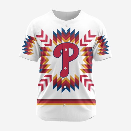 MLB Philadelphia Phillies Special Native Design Baseball Jersey Gift for Men Women