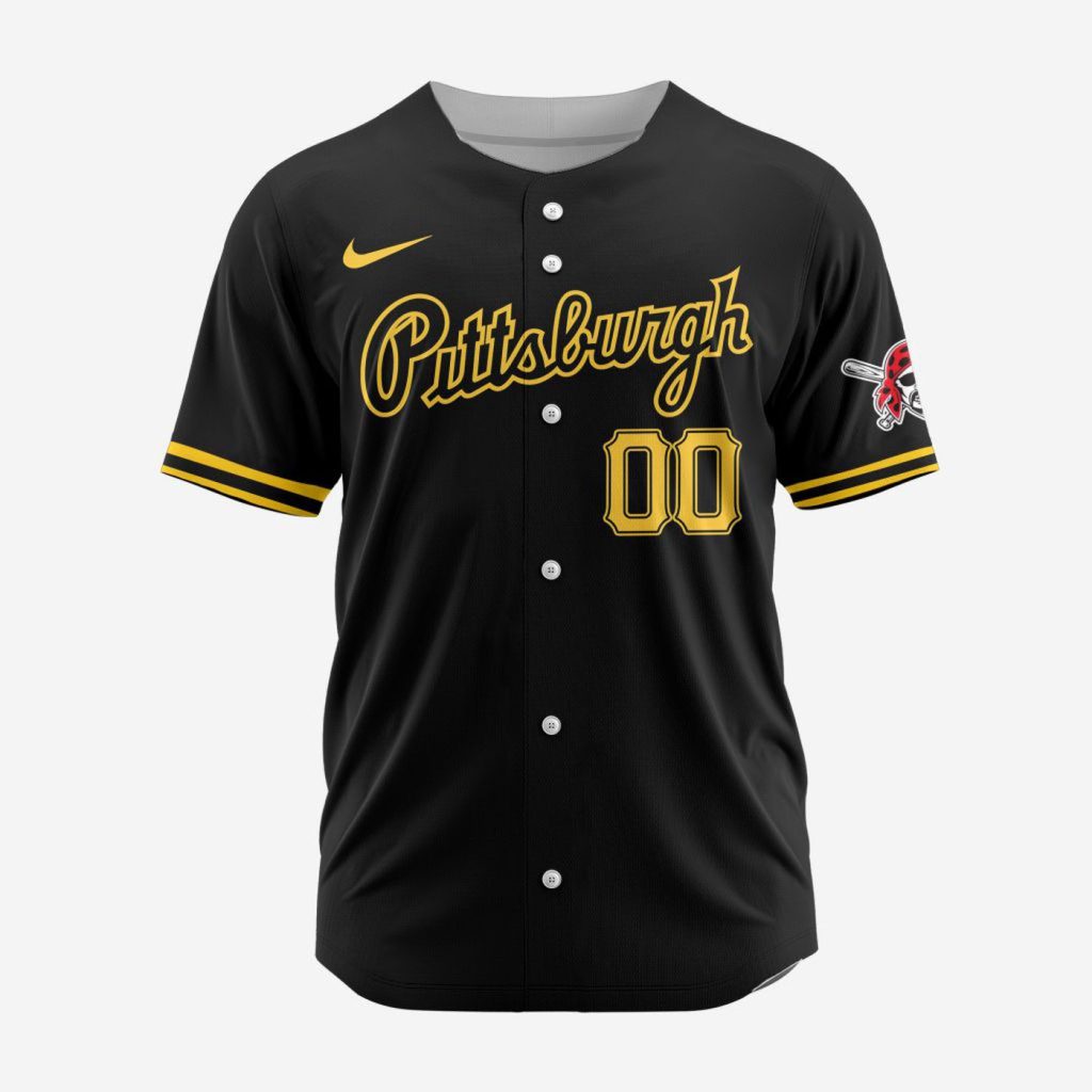 MLB Pittsburgh Pirates Personalized Alternate 02 Baseball Jersey MLB Pittsburgh Pirates Personalized Alternate 02 Baseball Jersey