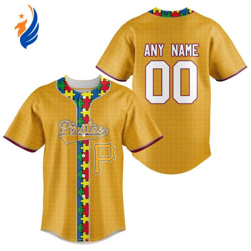 MLB Pittsburgh Pirates Specialized Baseball Jersey Fearless Aganst Autism Gift for Men Women