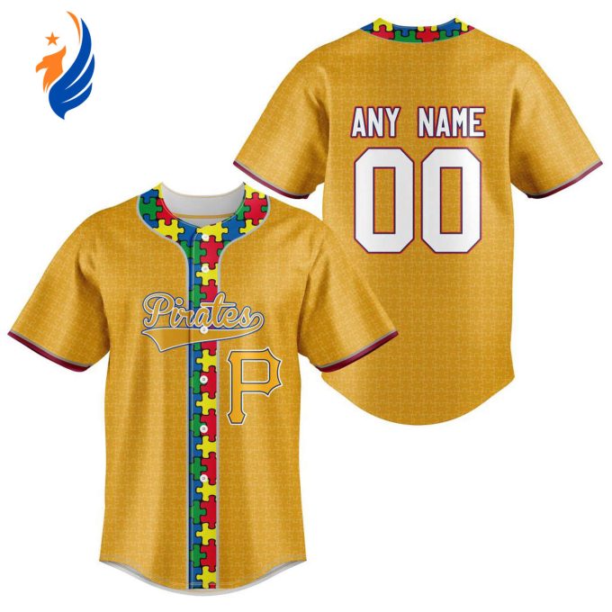 MLB Pittsburgh Pirates Specialized Baseball Jersey Fearless Aganst Autism Gift for Men Women MLB Pittsburgh Pirates Specialized Baseball Jersey Fearless Aganst Autism Gift for Men Women