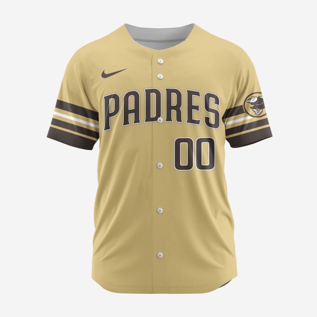 MLB San Diego Padres Personalized Alternate Design Concept Baseball Jersey 2403 MLB San Diego Padres Personalized Alternate Design Concept Baseball Jersey 2403