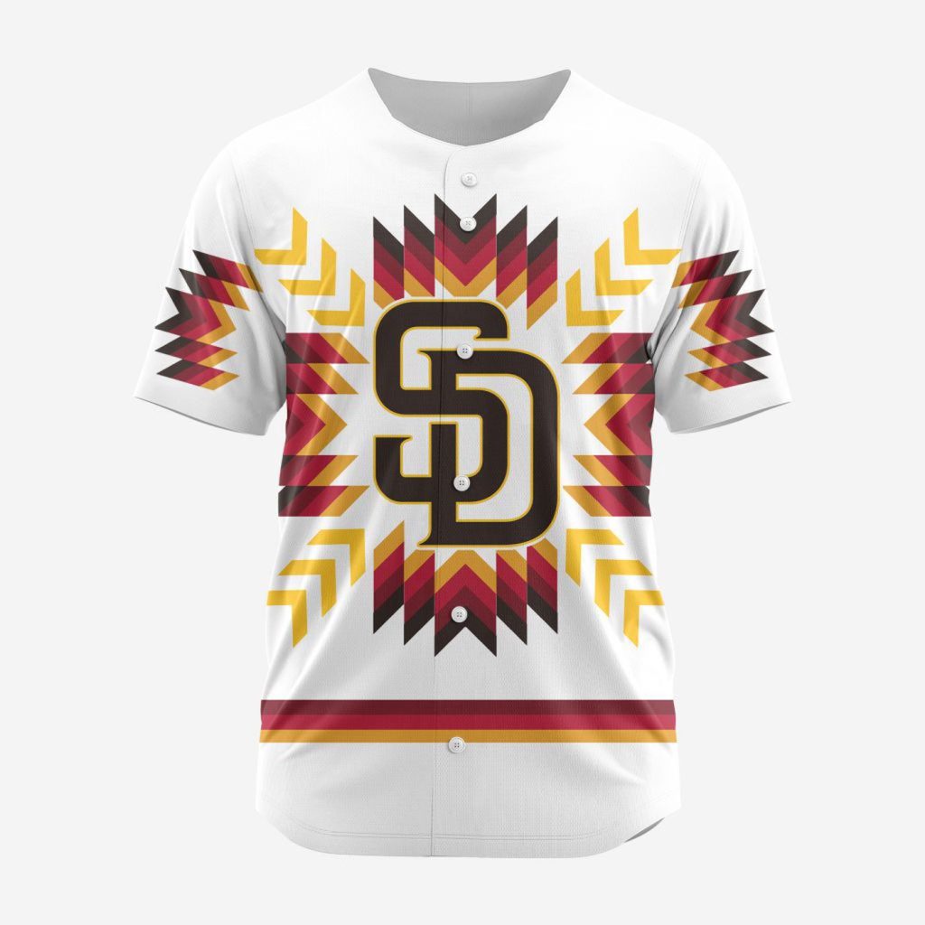 MLB San Diego Padres Special Native Design Baseball Jersey Gift for Men Women MLB San Diego Padres Special Native Design Baseball Jersey Gift for Men Women