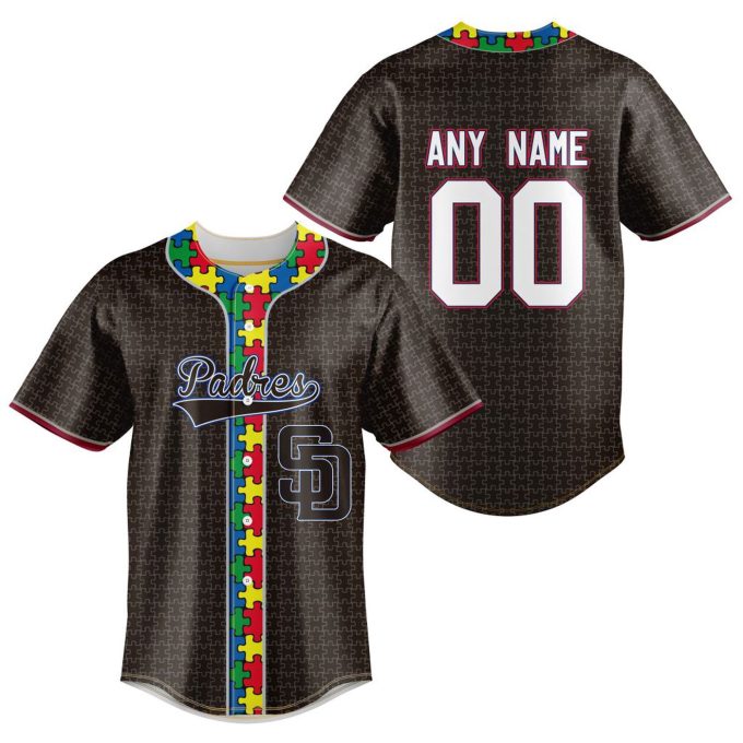 MLB San Diego Padres Specialized Baseball Jersey Fearless Aganst Autism Gift for Men Women